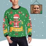 Custom Face Shopping Bag Gift Men's All Over Print Crewneck Sweatshirt