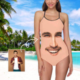 Custom Face Fleshcolor Women's Slip One Piece Swimsuit
