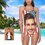 Custom Face National Flag Women's Slip One Piece Swimsuit