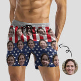 Custom Face Banner Quick-Dry Swim Trunks Men's Bathing Suit