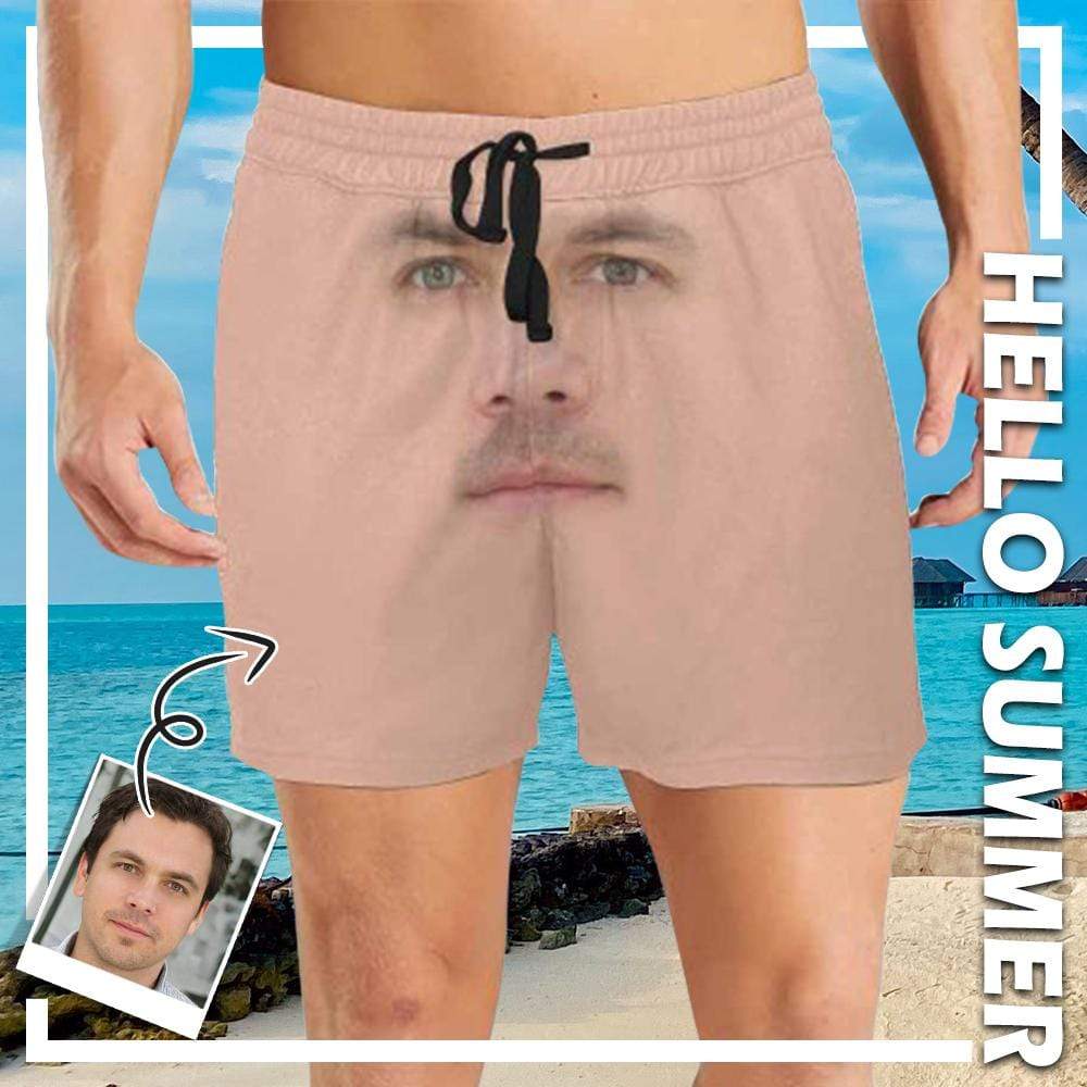 Mybestboxer Swimwear Custom Face Complexion Boyfriend Men's Mid-Length Casual Shorts
