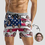 Custom Face Flag Quick-Dry Swim Trunks Men's Bathing Suit