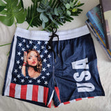 Custom Face Flag Quick-Dry Swim Trunks Men's Bathing Suit