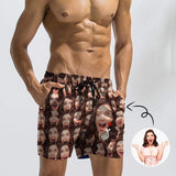 Custom Face Love You Quick-Dry Swim Trunks Men's Bathing Suit