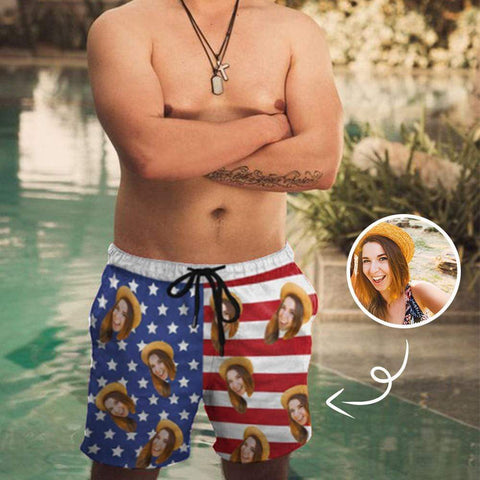 Custom face swim sales trunks