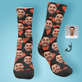 Custom Face Heart Socks Personalized Picture Sublimated Crew Socks Unisex Gift for Men Women