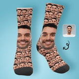 Custom Face Smash Sublimated Crew Socks Personalized Photo Socks Unisex Gift for Men Women